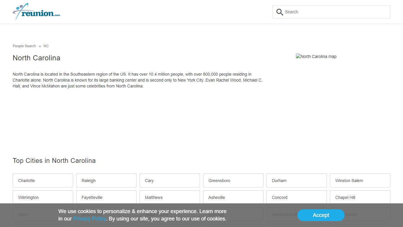North Carolina People Finder & People Search - Reunion.com
